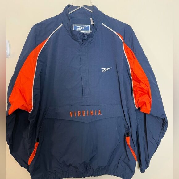 90s L UVA Virginia Cavaliers Reebok Warm-Up Windbreaker Jacket